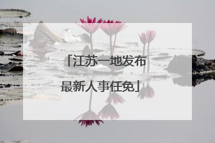 江苏一地发布最新人事任免