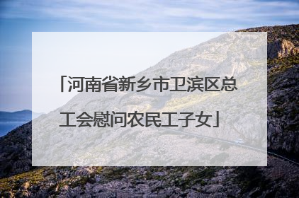 河南省新乡市卫滨区总工会慰问农民工子女