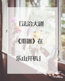 法治大剧《重器》在乐山开机