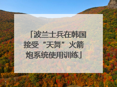 波兰士兵在韩国接受“天舞”火箭炮系统使用训练