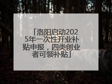 洛阳启动2025年一次性开业补贴申报，四类创业者可领补贴