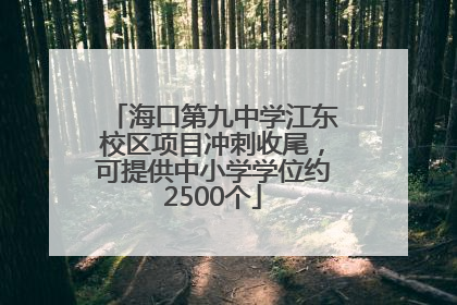 海口第九中学江东校区项目冲刺收尾，可提供中小学学位约2500个