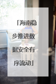 海南稳步推进数据安全有序流动