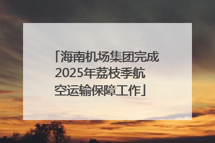 海南机场集团完成2025年荔枝季航空运输保障工作