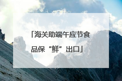 海关助端午应节食品保“鲜”出口