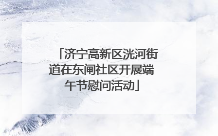 济宁高新区洸河街道在东闸社区开展端午节慰问活动
