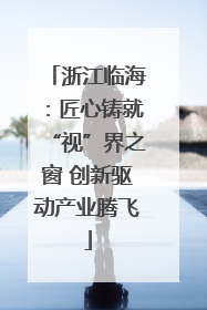 浙江临海：匠心铸就“视”界之窗 创新驱动产业腾飞