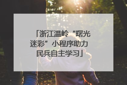 浙江温岭“曙光迷彩”小程序助力民兵自主学习