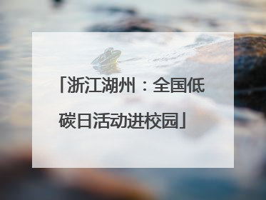 浙江湖州：全国低碳日活动进校园