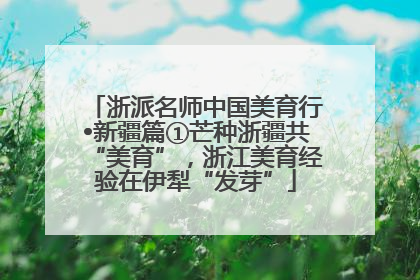 浙派名师中国美育行•新疆篇①芒种浙疆共“美育”，浙江美育经验在伊犁“发芽”