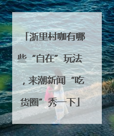 浙里村咖有哪些“自在”玩法，来潮新闻“吃货圈”秀一下