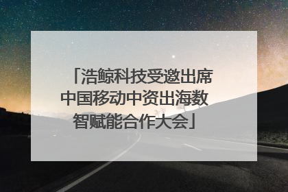 浩鲸科技受邀出席中国移动中资出海数智赋能合作大会