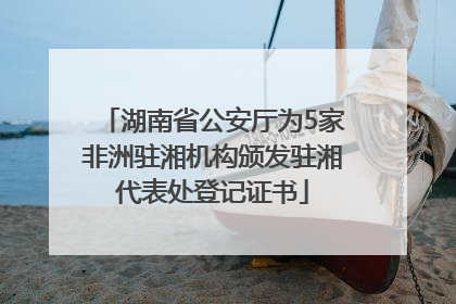 湖南省公安厅为5家非洲驻湘机构颁发驻湘代表处登记证书