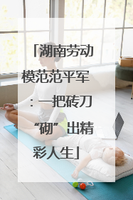 湖南劳动模范范平军：一把砖刀“砌”出精彩人生