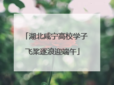 湖北咸宁高校学子飞桨逐浪迎端午
