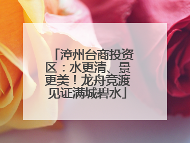 漳州台商投资区：水更清、景更美！龙舟竞渡见证满城碧水