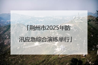 荆州市2025年防汛应急综合演练举行