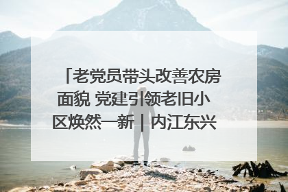 老党员带头改善农房面貌 党建引领老旧小区焕然一新｜内江东兴“红”在哪？④