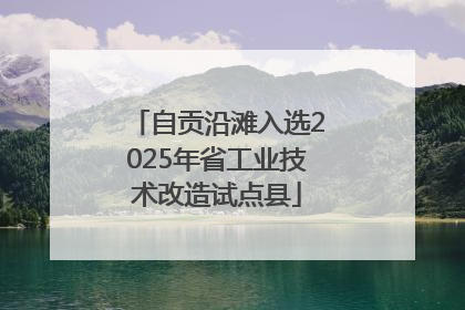 自贡沿滩入选2025年省工业技术改造试点县