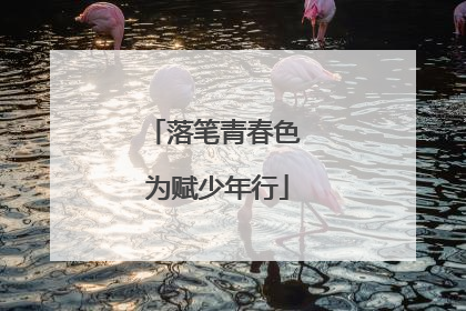 落笔青春色 为赋少年行