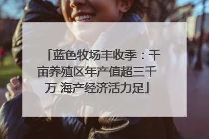 蓝色牧场丰收季：千亩养殖区年产值超三千万 海产经济活力足