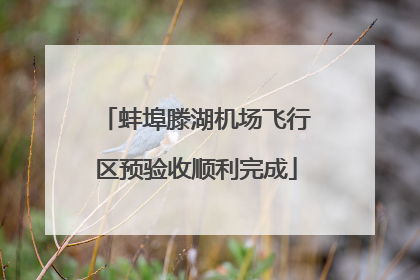 蚌埠滕湖机场飞行区预验收顺利完成