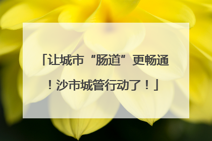 让城市“肠道”更畅通！沙市城管行动了！