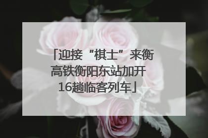 迎接“棋士”来衡 高铁衡阳东站加开16趟临客列车