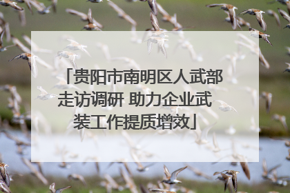 贵阳市南明区人武部走访调研 助力企业武装工作提质增效