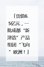 货值6.5亿元，一批成都“新津造”产品组团“飞向”欧洲！