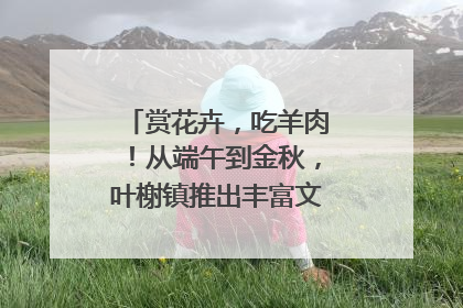 赏花卉，吃羊肉！从端午到金秋，叶榭镇推出丰富文旅活动邀您爽玩