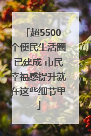 超5500个便民生活圈已建成 市民幸福感提升就在这些细节里