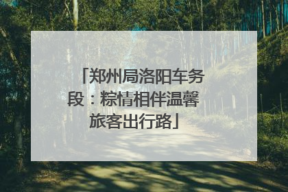 郑州局洛阳车务段：粽情相伴温馨旅客出行路