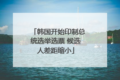 韩国开始印制总统选举选票 候选人差距缩小