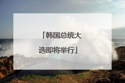 韩国总统大选即将举行