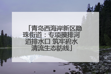 青岛西海岸新区隐珠街道：专项摸排河道排水口 筑牢碧水清流生态防线