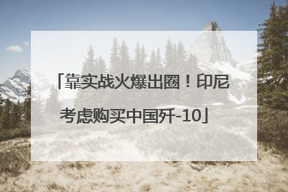靠实战火爆出圈！印尼考虑购买中国歼-10