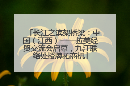 长江之滨架桥梁：中国（江西）——拉美经贸交流会启幕，九江联络处授牌拓商机