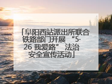 阜阳西站派出所联合铁路部门开展 “5·26 我爱路” 法治安全宣传活动