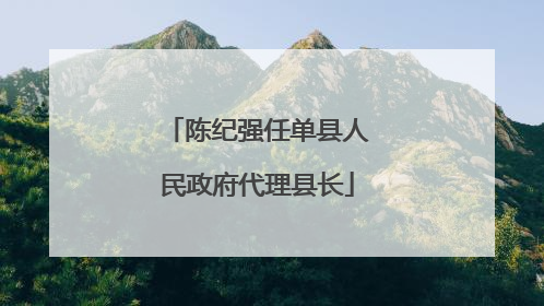 陈纪强任单县人民政府代理县长