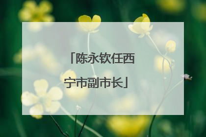 陈永钦任西宁市副市长