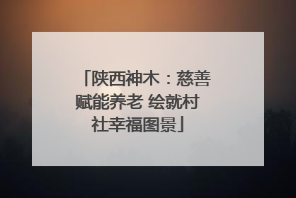 陕西神木：慈善赋能养老 绘就村社幸福图景