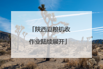 陕西夏粮机收作业陆续展开