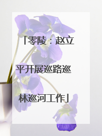 零陵：赵立平开展巡路巡林巡河工作