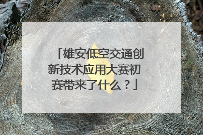 雄安低空交通创新技术应用大赛初赛带来了什么？
