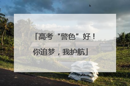 高考“警色”好！你追梦，我护航