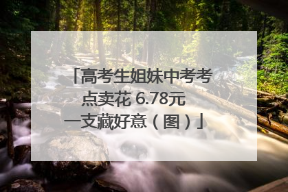高考生姐妹中考考点卖花 6.78元一支藏好意（图）