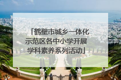 鹤壁市城乡一体化示范区各中小学开展学科素养系列活动