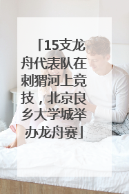 15支龙舟代表队在刺猬河上竞技，北京良乡大学城举办龙舟赛