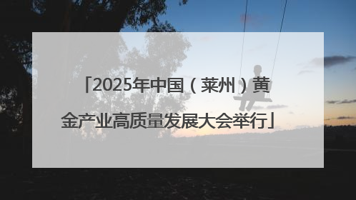 2025年中国（莱州）黄金产业高质量发展大会举行